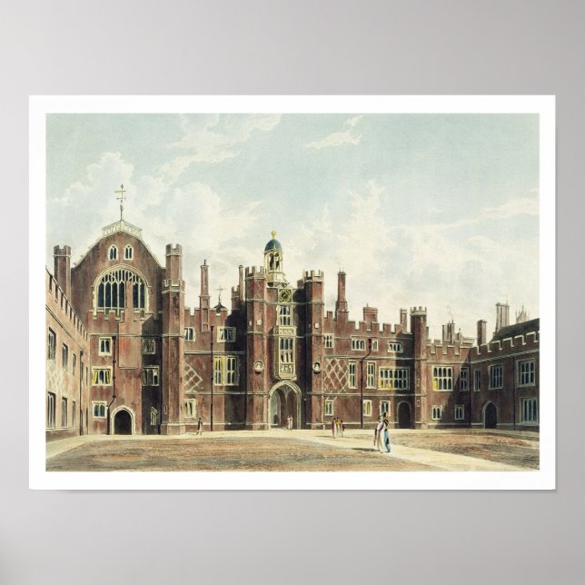Poster Vue sur le Quadrangle à Hampton Court Palace pour (Devant)