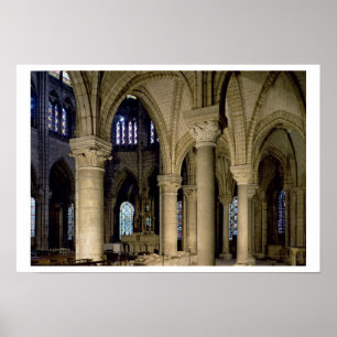 Poster Vue sur les colonnes et les voûtes dans l'ambulato