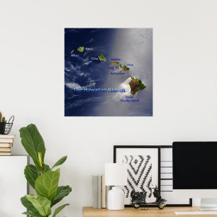 Poster Vue sur les îles Hawaiiennes