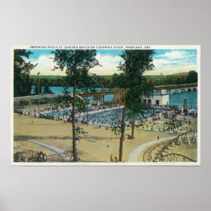 Poster Vue sur les piscines de Jantzen Beach