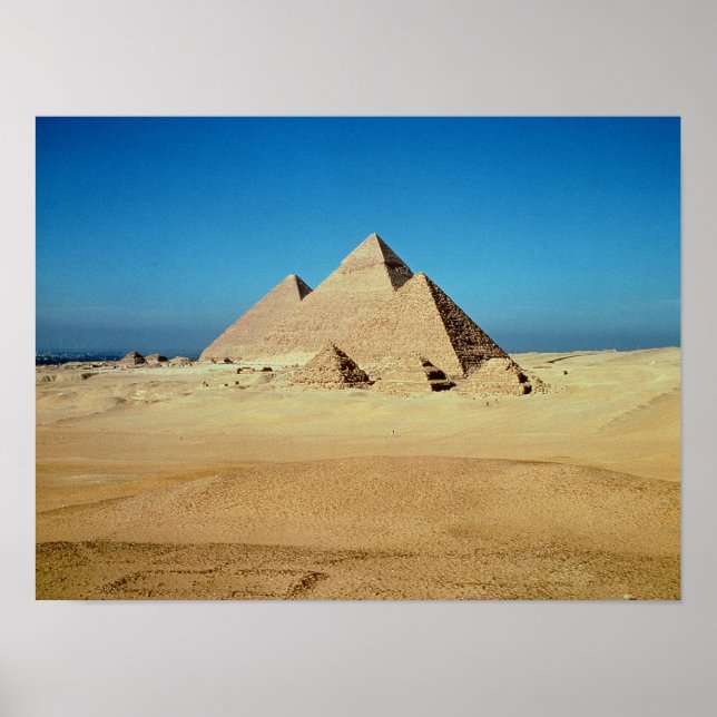 Poster Vue sur les Pyramides (Devant)