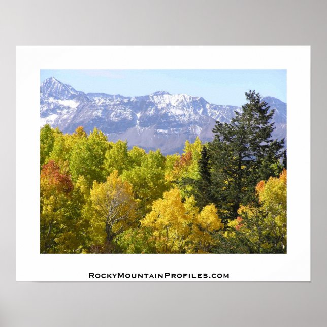 Poster Vue sur les Rocheuses du Colorado (Devant)