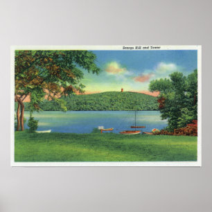 Poster Vue sur Scargo Hill et la tour