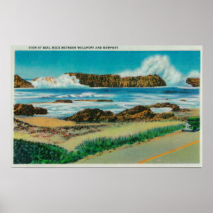 Poster Vue sur Seal Rock entre Waldport et Newport