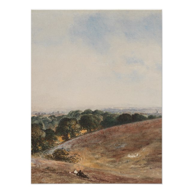 Poster Vue sur South Downs - John Martin (Devant)