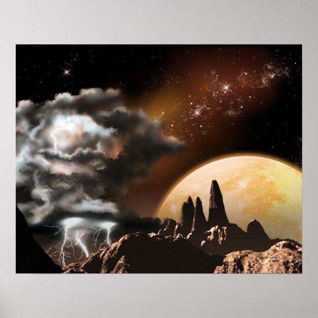 Poster Vue tempête (20x16) (Devant)