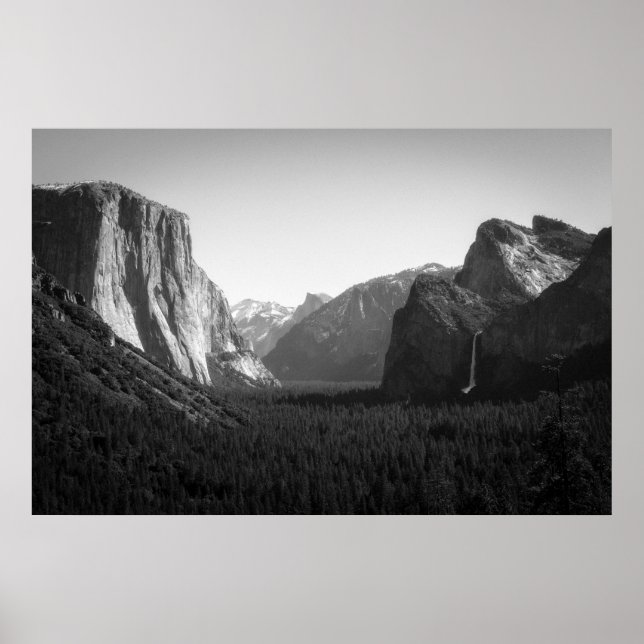 Poster Vue tunnel de la vallée de Yosemite (Devant)