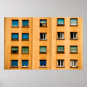 Poster Vue urbaine de la ville de Bilbaoapartment, archit