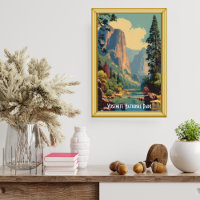 Vue vintage de la vallée de la rivière du Parc nat