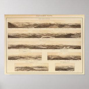 Poster Vues panoramiques de bâti Carrigain