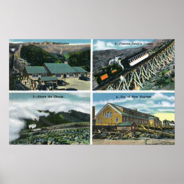 Poster Vues pittoresques du voyage vers le sommet (Devant)