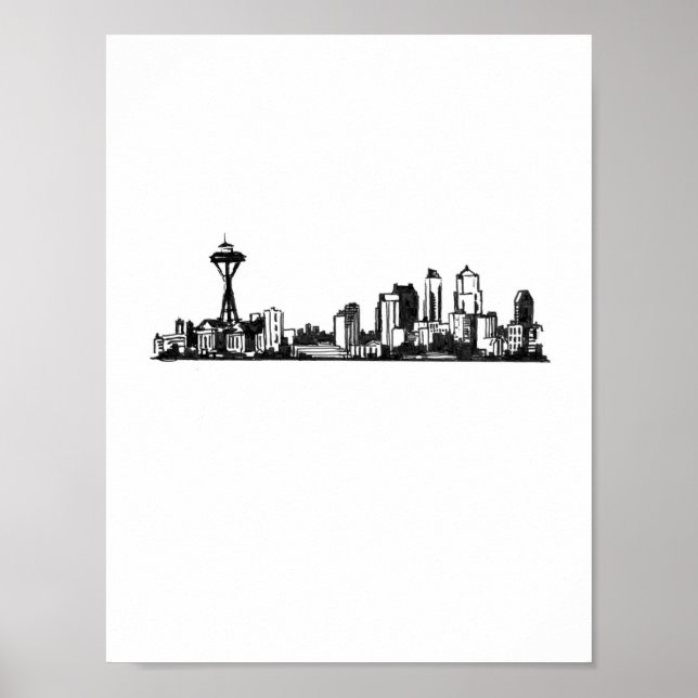 Poster Vues : Seattle (Devant)
