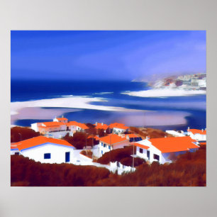 Poster Vues sur l'océan - Lagon d'Obidos, Portugal