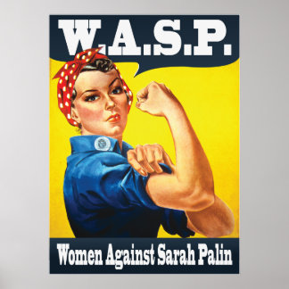 Poster W.A.S.P - Femmes contre Sarah Palin