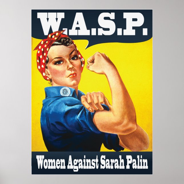Poster W.A.S.P - Femmes contre Sarah Palin (Devant)