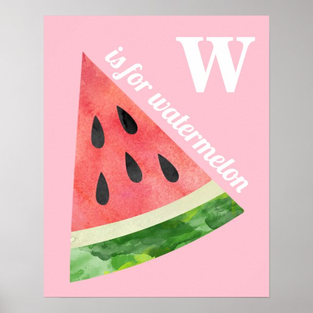 Poster W est pour Watermelon (Devant)