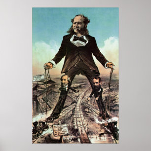 Poster W.H. Vanderbilt comme un "colosse des routes"