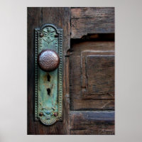 Poster w/Options 'Old Door Knob' by Joanne Coyle