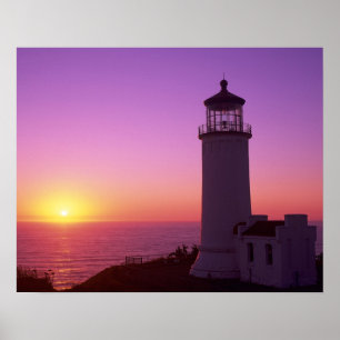 Poster WA, parc d'État de Cape Disappointment, North Head