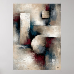 Poster Wabi-Sabi Équilibre Céleste Moderne Géométrique Ab