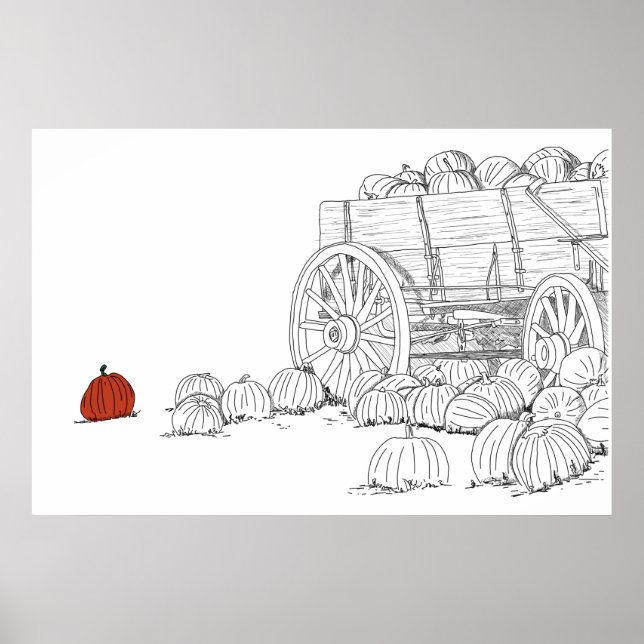 Poster Wagon de patchs citrouille (Devant)