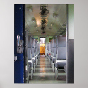 Poster Wagon de train Thaïlande ... Voyage en Asie du Sud
