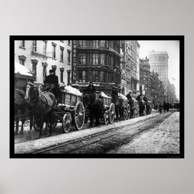 Poster Wagon Train New York 1908 (Devant)