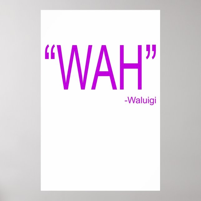 Poster Wah Waluigi (Devant)