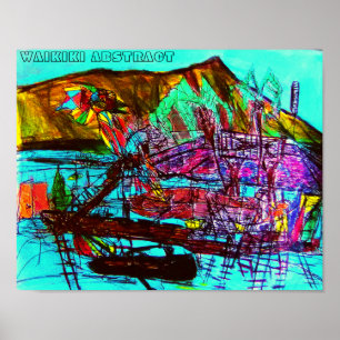 POSTER WAIKIKI ABSTRAIT