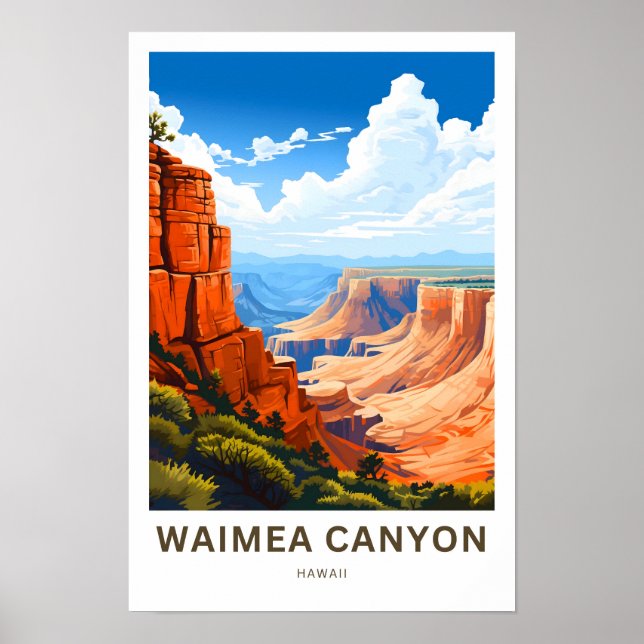 Poster Waimea Canyon Hawaii (Devant)