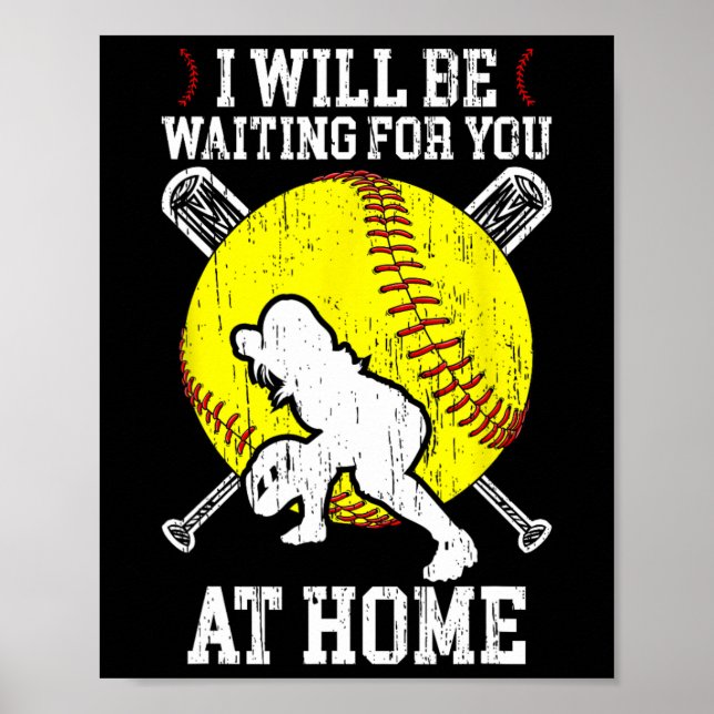 Poster Waiting For You Girls Softll Catcher Softll Player (Devant)