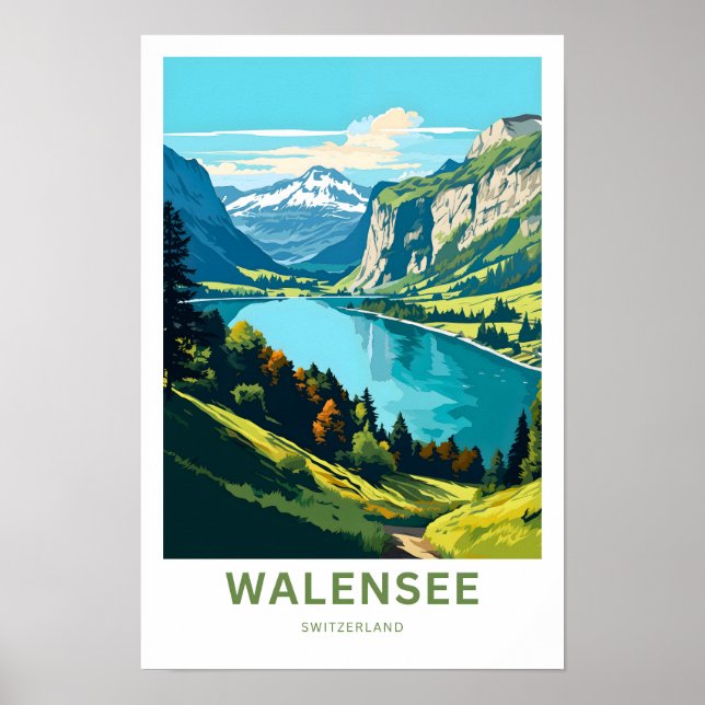 Poster Walensee Suisse Imprimer (Devant)