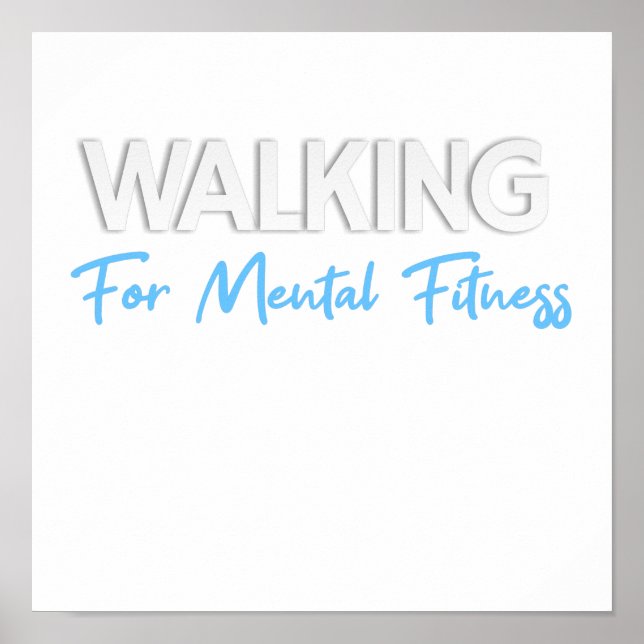 Poster walking for mental fitness (Devant)