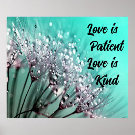 Poster Wall Art Silver Dandela Botanisches Zitat