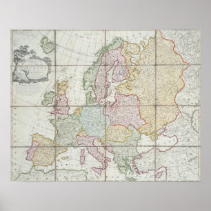 Poster Wallis' New Map of Europe