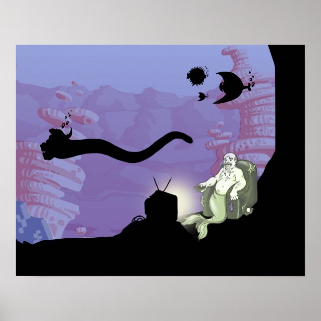 Poster Walrus regarde la télévision (Devant)