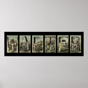 Poster WALTER Alphabet Lettre Nom Art