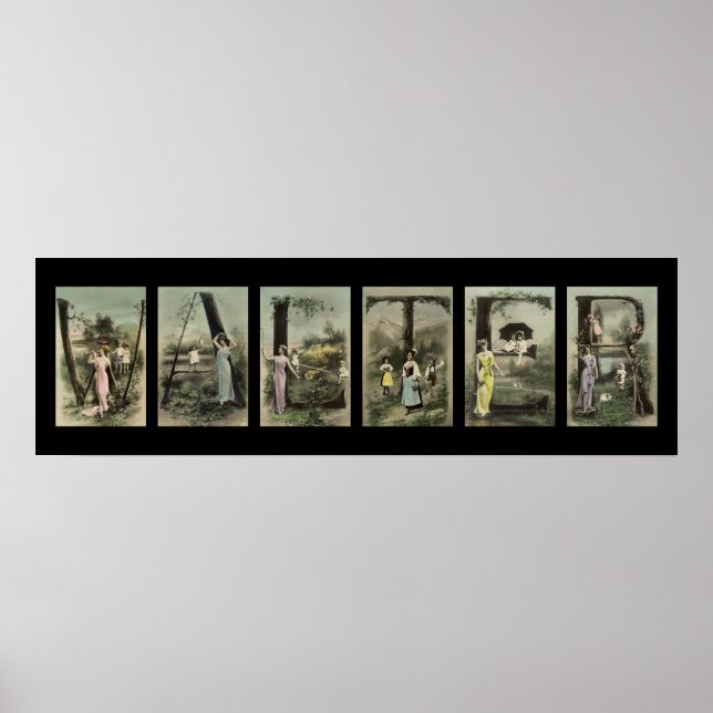 Poster WALTER Alphabet Lettre Nom Art (Devant)