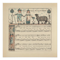 Walter Crane Baa Baa Mouton Noir Comptine