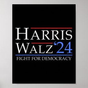 Poster Walz 2024 Sauvez la démocratie 2024 Élection Drôle