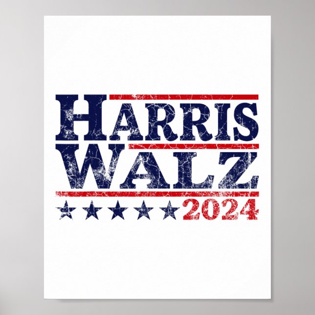 Poster Walz 24 Election Kamala Harris Tim Waltz 24 (Devant)