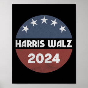 Poster WAlzheimer 2024 Kamala Harris 2024 Tim W 2024 État