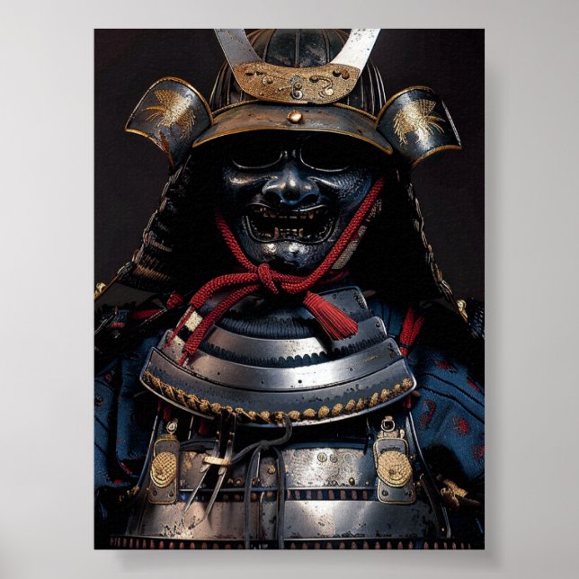 Poster Wand Kunstkarte Drucken Samurai Ninja (Vorne)