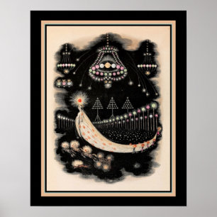 Poster Wanderings of a Comet par J. J. Grandville ca 1844