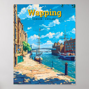 Poster Wapping London Angleterre Vintage voyage