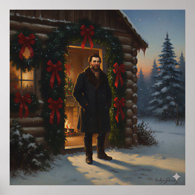Poster Warm Welcome: Eastman Johnson Holiday Glow (Devant)