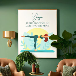 Poster Warrior III Yoga Art - Inspiration personnalisable