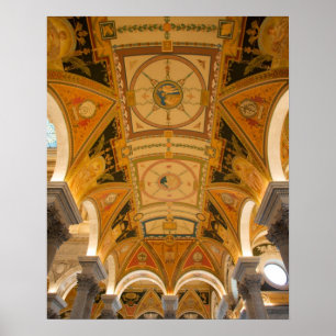 Poster WASHINGTON, C.C ETATS-UNIS. Plafond de deuxième