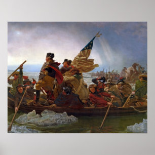Poster Washington croisant le fleuve Delaware