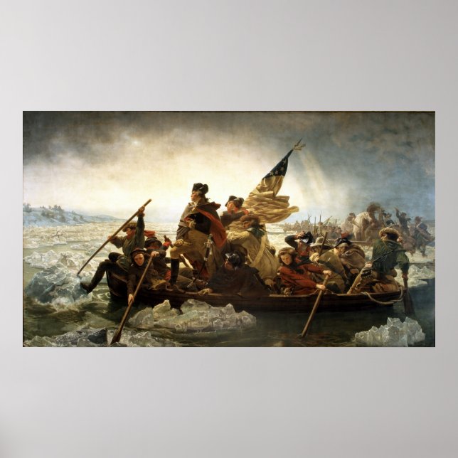 Poster Washington Crossing the Delaware - 1851 (Devant)